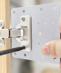 Six Pack Stainless Steel Cabinet Hinge Plates For Easy Quiet Opens And Soft Close Preventing Slams Includes Screws installation