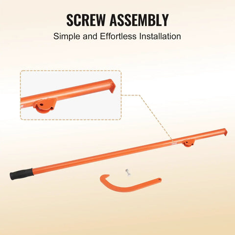 Heavy Duty Cant Hook Log Lifter With Adjustable Steel Hook And Rubber Grip For Easy Timber Handling, parts shown disassembled.