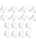 Real Deal 24 Piece Clear Acrylic Corner Bracket Kit includes cone and L shaped connectors for DIY woodworking.