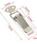Eight Pack Heavy Duty Door Latches For Cabinets 7.2 By 2.7 Cm Cold Rolled Steel Spring Catch Toggle Lock Hasp Buckles For Cabinet Security