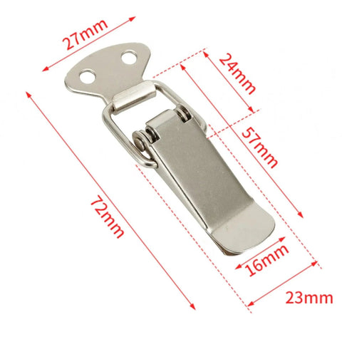 Eight Pack Heavy Duty Door Latches For Cabinets 7.2 By 2.7 Cm Cold Rolled Steel Spring Catch Toggle Lock Hasp Buckles For Cabinet Security