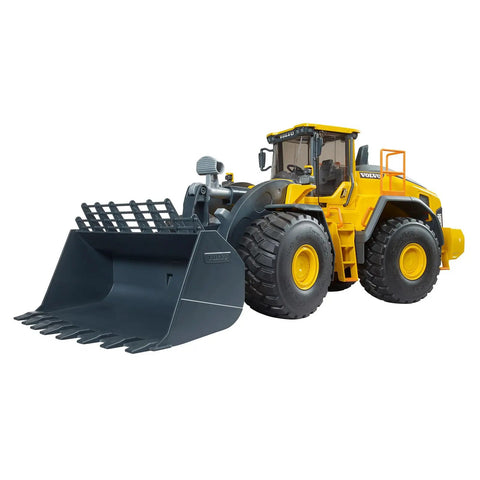 Volvo L260H Wheel Loader Toy For Construction Fans Realistic Mini Diecast Loader With Working Bucket Durable Plastic And Metal Build Kid Friendly Collectible Display This Dope Gift For Kids And Collectors in yellow with large bucket.