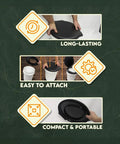 Top Rated Black Plastic Toilet Seat Lid Snaps Straight Onto Any Standard Five Gallon Bucket Built For Weekend Warriors showing easy to attach features.