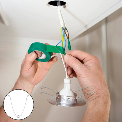 Installation of Six Pack Recessed Light Spring Clips Set, Heavy Duty Silver Torsion Clips For Recessed Fixtures, Durable Metal Trim Clips.