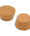 Two Large Cork Bottle Stoppers Set For Canning Jars And Bottles, Wooden Tapered Plugs With 2.36 Inch Bottom And 3.15 Inch Top Diameters