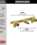 Wall Mount Rough In Valve For 2 Handle Bathroom Faucets And Bathtubs Fits 3 Hole 8 Inch Center To Center Spacing R3500 WL Compatible
