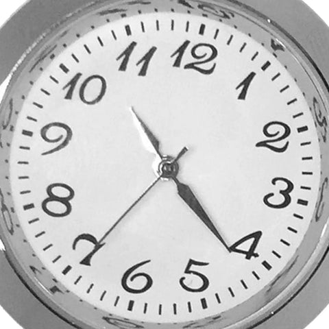 Clock Insert Kit 1-7/16 Inch Dial Fits 1-3/8 Inch Hole With White Dial, Black Arabic Numerals, Transparent Cover, Smooth Sweep Movement