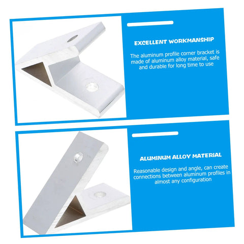 25 Piece Aluminum Profile Corner Brackets Connectors For 3030 Series T-Slot Extrusion detailed view of sturdy aluminum alloy bracket