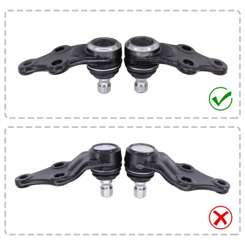 Front Lower Ball Joint Kit With Bolts For Hyundai Tucson 2010-2013, Tucson FCEV 2015-2017, Sonata 2011-2014 2.4L, And Kia Sportage 2011-2013 Left And Right Replacement, Easy Install, OEM Quality, black metal pair