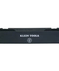Front view of black Heavy Duty Tray Module Rail System Attachment With 25-Pound Load Rating For Weather-Resistant Catch All Storage.