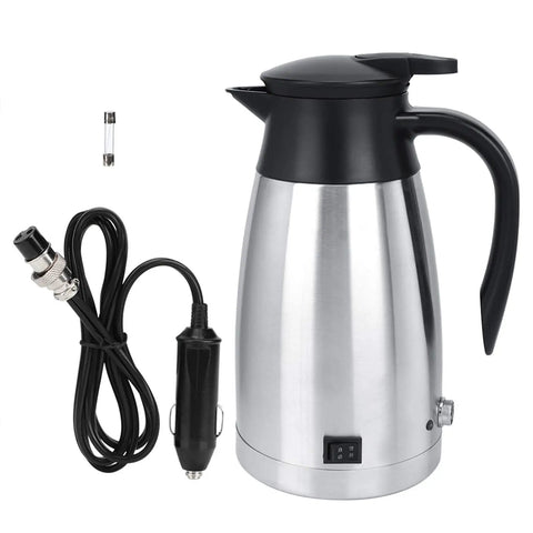 Zero Drama Portable Electric Kettle Made From Solid Stainless Steel With Kickin Quick Boil And Safe Auto Shut Off, includes cord.