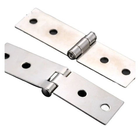 Rotating Concealed Cabinet Door Hinges Set 2 Pieces Silver Four Hole Furniture Hinges With Screws 74 By 20mm