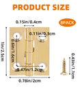 8 Pack Mini Brass Hinge Set For Tiny Boxes And Jewelry Chests 1 Inch Solid Brass Cabinet Drawer Butt Hinges