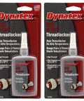 Two packs of Red Hi Temp Threadlocker 1.22 Ounce Bottle Up To 450F Extreme Heat And Chemical Resistant Anaerobic Bond For Metal Fasteners.