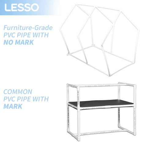 Comparison of furniture-grade and common PVC pipe frames for One Inch PVC Pipe Set Ten Pieces Schedule 40 White For DIY Projects At Home Garden Greenhouse Shed And Workshop Great For Shelving Tents Rigs And More DIY Friendly