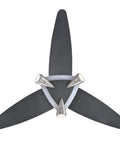 Vector Elite 42 Inch Three Blade Ceiling Fan With LED Light Kit Slick Brushed Nickel Finish Graphite Accents Reversible Graphite And Silver Blades