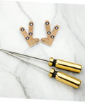 2-Pack Heavy Duty Hidden Door Hinges For Secret Bookcase Doors Concealed Pivot Hinge With Bronze Finish on marble surface