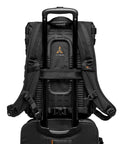 Back view of ProTactic BP 300 AW II Mirrorless And DSLR Backpack with trolley sleeve and padded straps