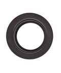 Top view of 3-1/2 Inch EZ Mount Brass Kitchen Sink Disposal Drain Flange And Stopper Matte Black with 4-1/4 Inch Rim
