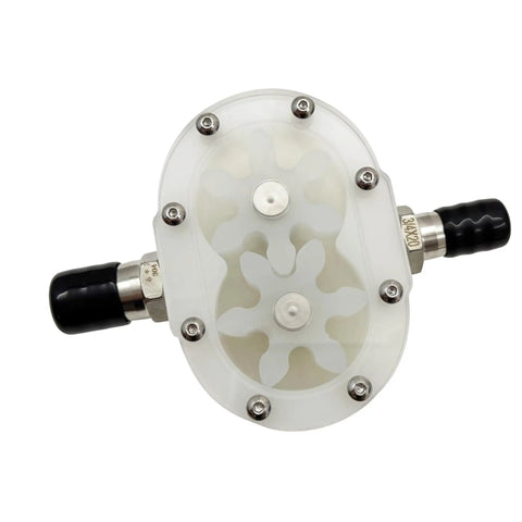 Intersumai 6 Tooth Gear Pump Head For Viscous Liquid Transfer Honey Peanut Butter Food Grade 304 Stainless Steel PP Silicone Seal Low Shear Consistent Flow Gallon Per Minute Pails Cylinders
