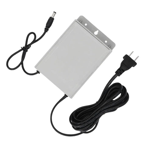 Skip The Worry Over Unexpected Power Blackouts With This Solid 12V Ups Battery Backup Holding 3600Mah Juice To Keep Routers Outdoor Cameras And Led Strips Rolling Smooth All Hours, silver unit with cables.