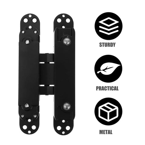 Beefy Heavy Duty Concealed Door Hinge For Wood Doors Adjustable Multi Directional Invisible Cross Hinge 180 Degree Swing