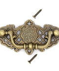 4 Pack Vintage Antique Brass Bail Pull Handles For Wooden Drawers Cabinets And Cupboards, 2.6 Inch, zinc alloy, retro pattern
