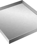 Heavy Duty 304 Stainless Steel Washer Drain Pan 32 X 30 X 2.5 Inches Drip Tray No Hole Brushed Finish With Welded Corners Leak Proof