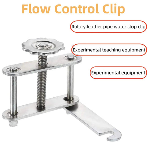Beefy Stainless Steel Telescopic Hose Clamps With Adjustable Screws for flow control, shown with flow control clip design.
