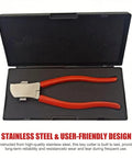 Stainless steel key cutter in case, part of Pro Grade Key Duplicator And Cutting Machine For Vehicle Keys With Stainless Steel Construction Handy Locksmith Tool.