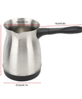 All In One Turkish Coffee Maker 600ml Electric Pot With Dual System Stainless Steel 110V Brew 5 To 6 Cups Ergonomic Anti Scald Handle Also Makes Tea And Milk The Perfect Home Barista Tool