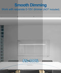 8ft LED Shop Light Fixtures With 60 70 80W Total in conference room with dimming feature shown