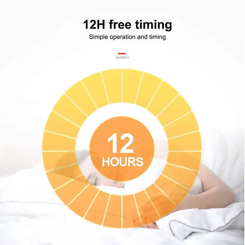 12-hour timer display highlighting simple operation for Top Tier Wall Mounted 2000W Ceramic PTC Heater for Bathrooms and Bedrooms.