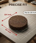 40 Pack Ultra Thick Brown Felt Pads For Small Furniture Legs And Chair Bases Grips Like Crazy Self Adhesive Floor Protectors Scratch Guards Slides On A Dime Keeps Your Hardwood Floors Mint, 3/4 inch felt pad on grid surface.