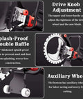 Close-up of Heavy Duty Electric Concrete Saw Handheld Circular Cutter With Inline Water Mist System detailing drive knob adjustment and splash-proof baffle.