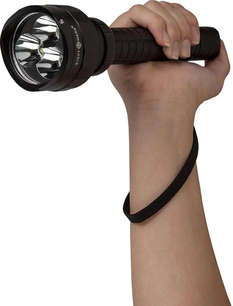 Person holding 2000 Lumen Cree LED Flashlight, Rugged Mil Spec Anodized Aluminum Tactical Light For Night Ops And Outdoor Adventures