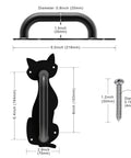 Heavy Duty 8.5 Inch Steel Door Handle Set for Gate Fence Barn Doors Closets and Garages Black Coated Pull Handle with Easy Install Hardware Rust and Corrosion Resistant Indoor Outdoor Use 2 Pack.
