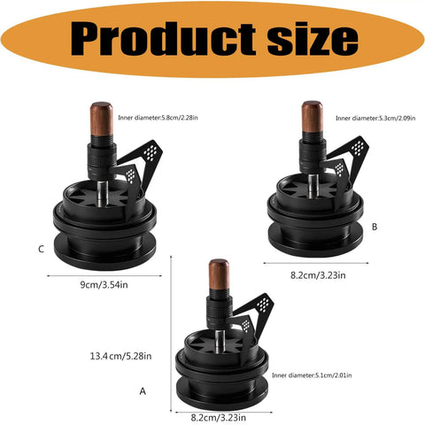 Stainless Steel Espresso Wdt Tool Needle Coffee Distributor With Rugged Stand Base, product size details in inches.