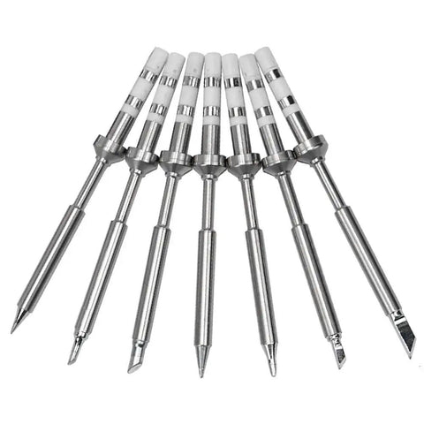 7 Piece Mini Stainless Steel Soldering Iron Tip Set For TS100 TS101 And Various Models Quick Heat Up Replacement Parts For Electricians Easy Install Pro Grade Tin Soldering Lead Free Eco Friendly