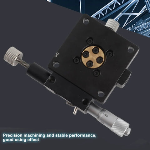 Pro Grade Fine Tune Rotation Stage For Optical Experiments With Precision Bearings And Smooth Sliding Aluminum Alloy Body With Black Anodized Finish Durable And Stable For Precise Angles And Fine Tuning In Measurements, black manual rotation stage with micrometer