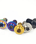 Beast Mode Grade 5 Titanium Bolts M8x40mm, colorful torx fasteners for bicycle, motorcycle, and car custom builds.