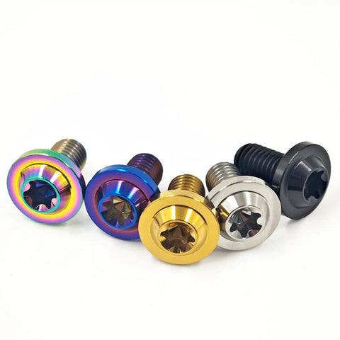 Beast Mode Grade 5 Titanium Bolts M8x40mm, colorful torx fasteners for bicycle, motorcycle, and car custom builds.