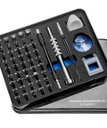 Premium 55 In 1 Precision Screwdriver Set With Aluminum Handle And Magnetic Bits For Fixing Phones Laptops And Tablets Using Torx Hex Tools, black case