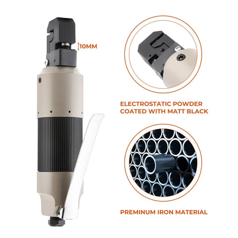 Pneumatic Straight Punch Flange Tool For Auto Body Repair ISINFLASH showing premium iron material and 10mm detail