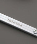 Close-up of steel rod part of Beefy Woodworking Table Clamp For Workbenches, showcasing 160x60mm dimension marking.