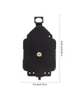 Clock Movement With Pendulum Silent No Tick Mute Mechanism Replacement Kit Black Plastic DIY Wall Clock Parts Easy Install front view