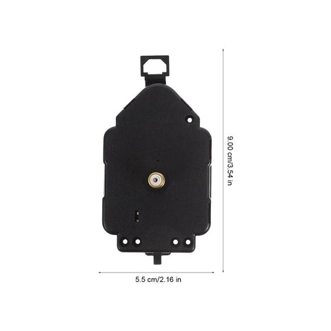 Clock Movement With Pendulum Silent No Tick Mute Mechanism Replacement Kit Black Plastic DIY Wall Clock Parts Easy Install front view