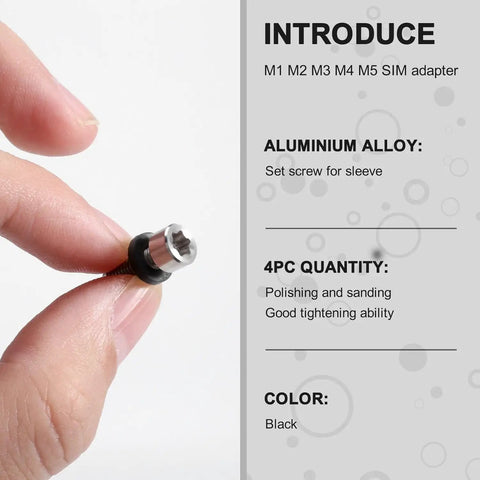 Close-up of hand holding a 4Pc Beefy Golf Driver Screw Bolts Set Compatible With Taylormade M3 M4 M5 M6 SIM SIM 2 Stealth 2 Qi10