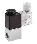 Close-up of Electrical Pneumatic Solenoid Valve 2V025-08, 110VAC, PT1/4 Port, 2 Position 2 Way Normally Closed, for fluid control.