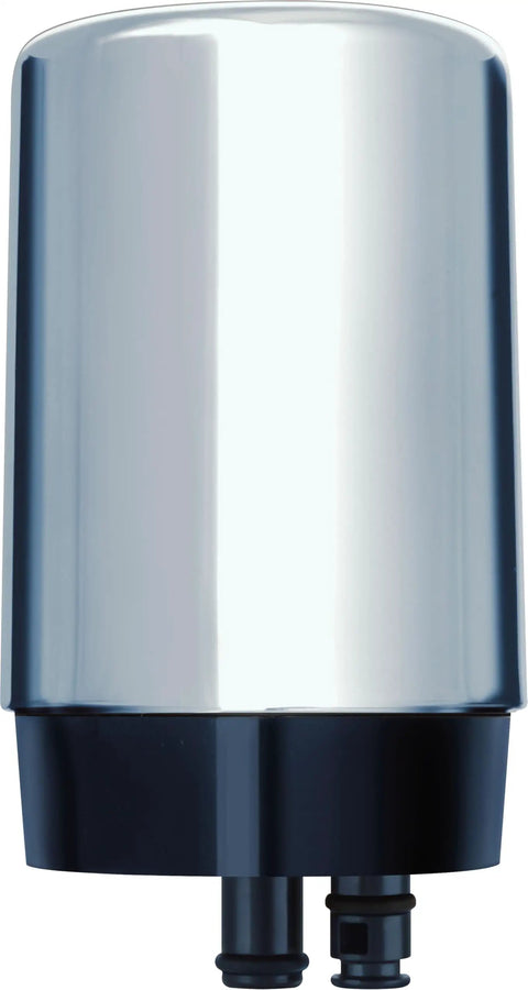Chrome finish tap water filter replacement for faucets - Easy one-click filter change, BPA free, 1 count